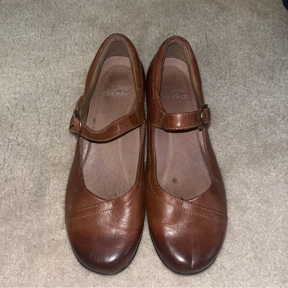 Dansko Fawna Mary Jean Chestnut Burnished Calf Women's Size 38 - Picture 1 of 8